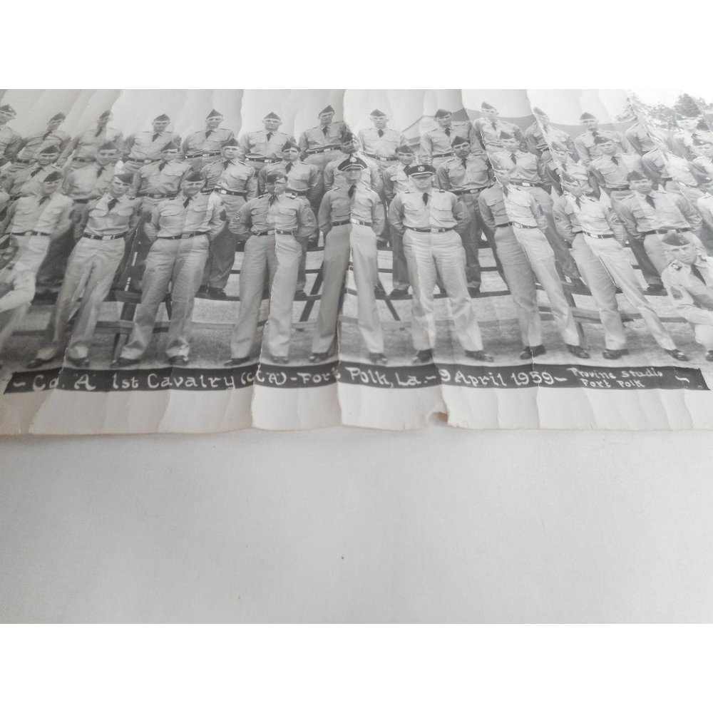 8″ x 25″ Panoramic Photo Co A 1st Cavalry 1959 - Picture 3 of 7